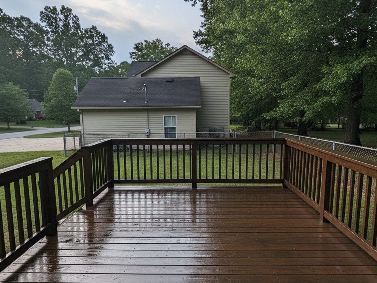Custom Deck Design completed by Majestic Deck in Foley, AL